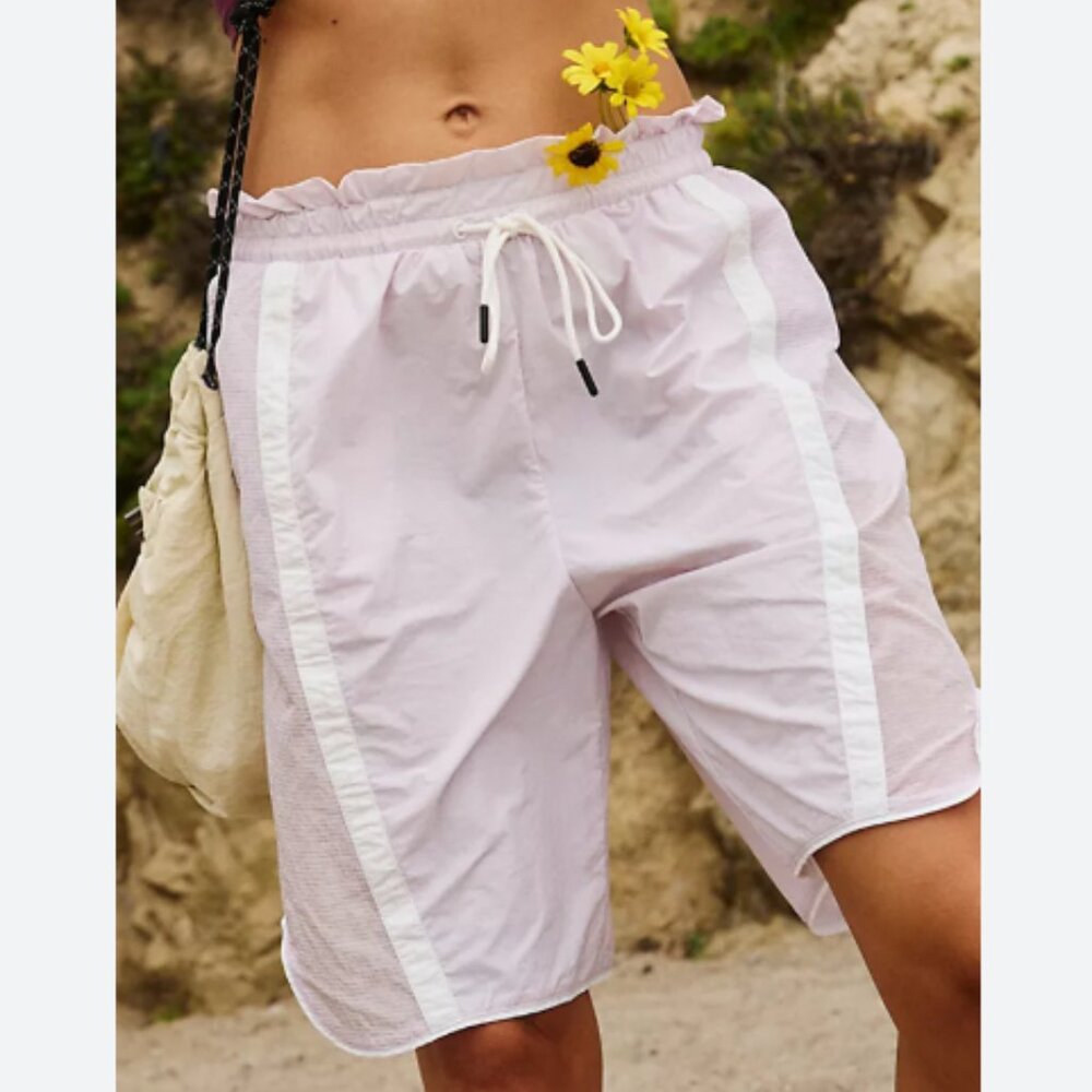 Free People‎ Movement Champ Is Here in Rose Wash Relaxed Shorts Size S - NWT